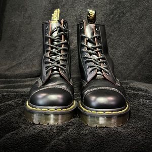 DR MARTENS - 1460 BEX MADE IN ENGLAND TOE CAP LACE UP BOOTS